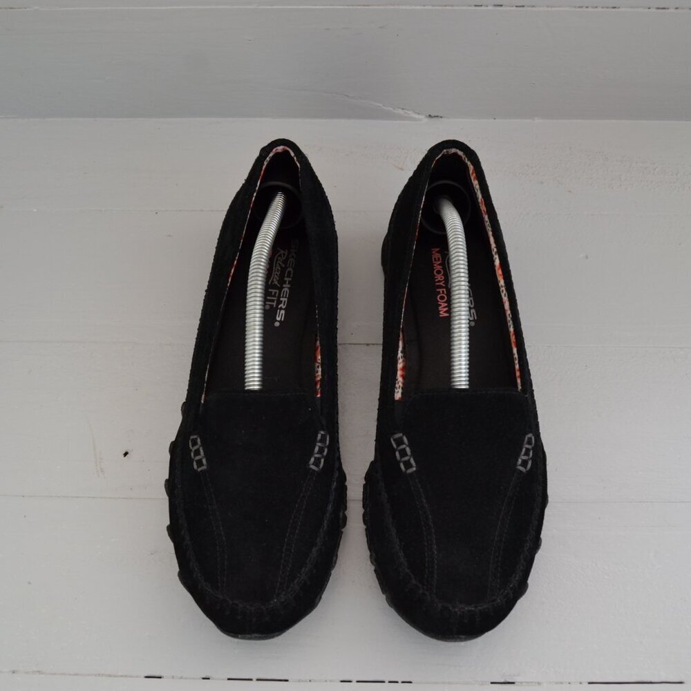 Skechers Black Slip On Sneakers Women's 8 Relaxed Fit Memory Foam Shoes 48930 - Picture 2 of 8